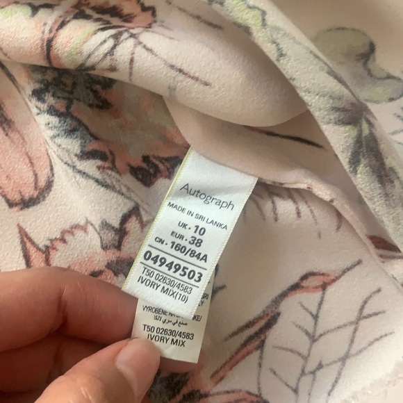 Autograph Pink top, floral top, party top, ladies top, women wear, women top - Picture 3 of 5